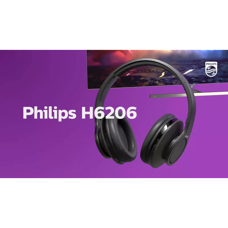 Philips 6000 series TAH6206BK/00 ακουστικά ασύρματα head-band μουσική Bluetooth μαύρο