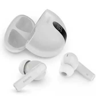 Ασύρματα ακουστικά in-ear Philips TAT2520WT/00 — Bluetooth, για κλήσεις και μουσική, 20–20000 Hz, εμβέλεια 10 m, λευκό, 40 g