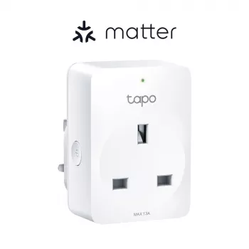 Έξυπνη πρίζα TP-Link Tapo Mini P110M – Wi‑Fi/Bluetooth έξυπνη πρίζα εσωτερικού χώρου, 16 A, 100–240 V, 3680 W, λευκό