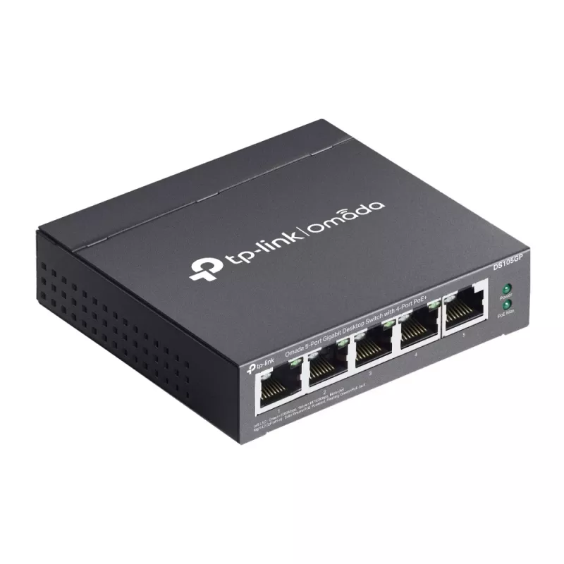 TP-Link Omada DS105GP switch δικτύου unmanaged Gigabit Ethernet (10/100/1000) Power over Ethernet (PoE) μαύρο