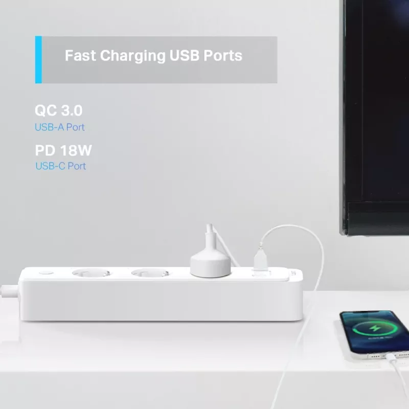 TP-Link Tapo P300 3 υποδοχές AC Type F (CEE 7/4) 1,5 m 3 2300 W λευκό