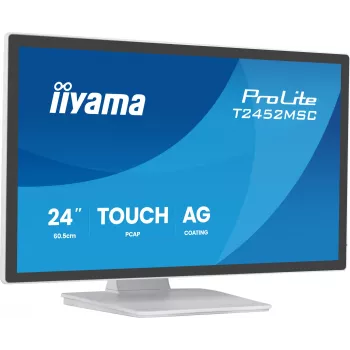 iiyama T2452MSC-W2AG οθόνη υπολογιστή 61 cm (24 ίντσες) 1920 x 1080 pixel Full HD LED οθόνη αφής λευκό
