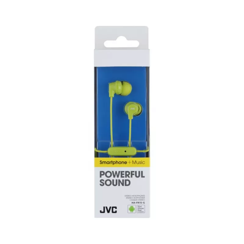 JVC HA-FR15-G-E Πολύχρωμα In-Ear Ακουστικά με Τηλεχειριστήριο και Μικρόφωνο