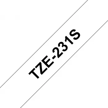 Brother TZE231S Ταινία ετικετών μαύρο σε λευκό TZe