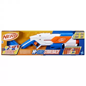 Παιχνίδι blaster Nerf N Series Strikeback μπλε πορτοκαλί λευκό 8+