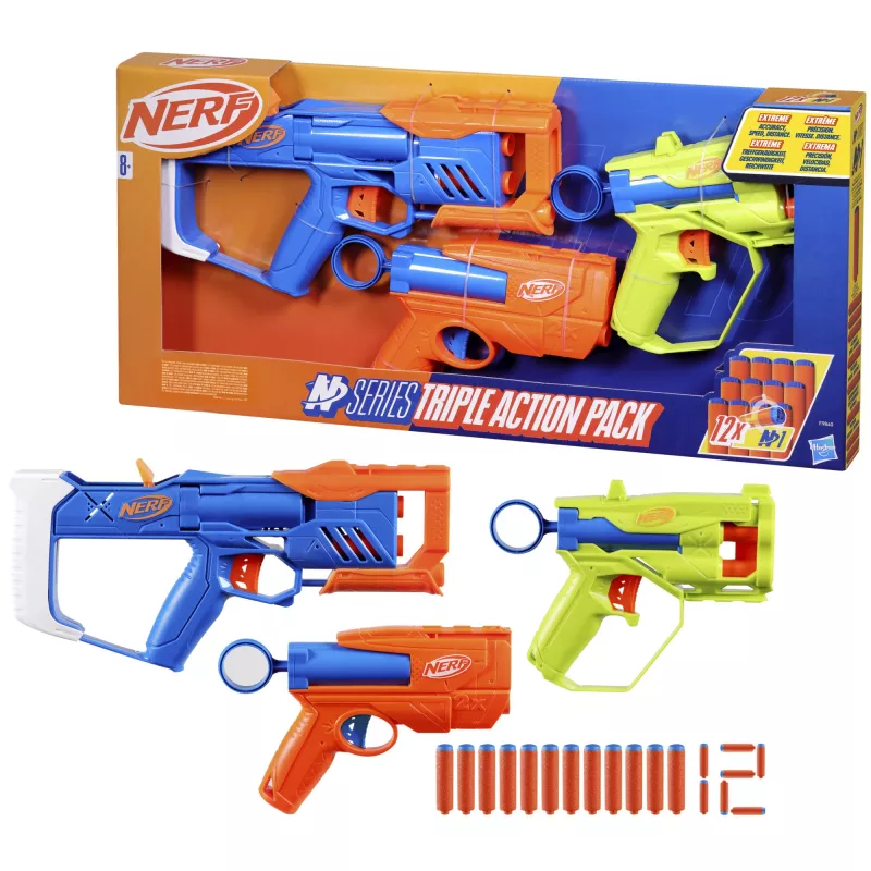 Nerf N Series Triple Action Pack, παιχνίδι blaster, 8 ετών