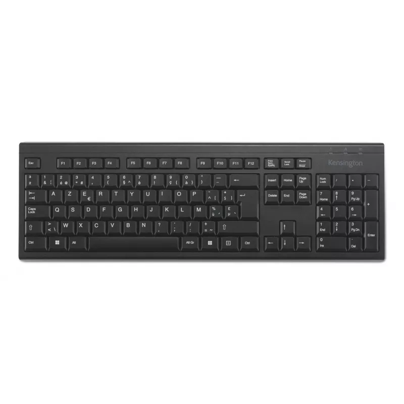 Kensington K75561BE, πλήρες μέγεθος (100%), ασύρματο, RF Wireless, μεμβράνης, AZERTY, μαύρο