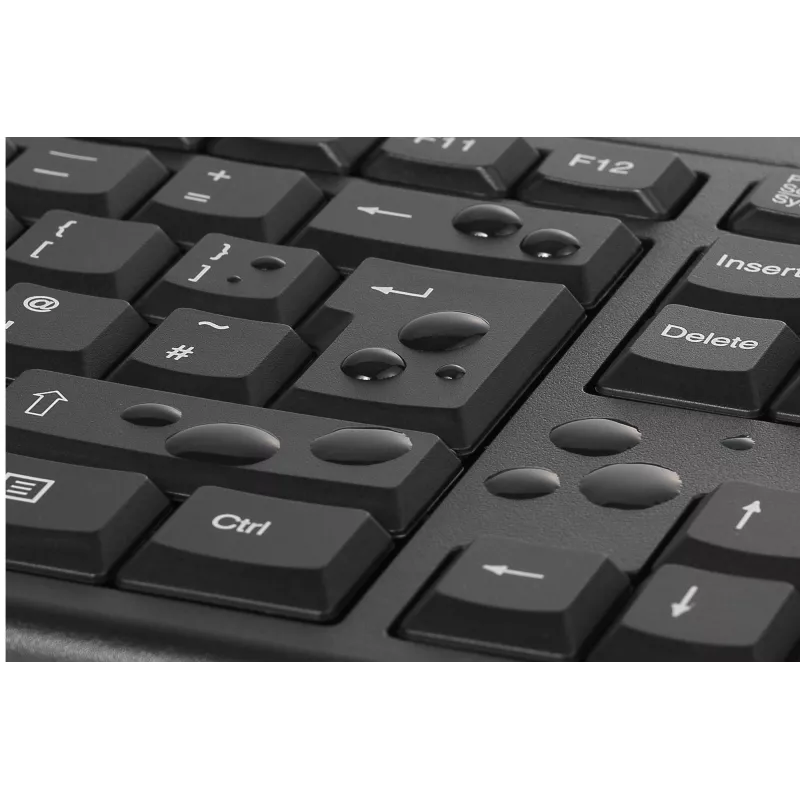 Kensington K75562BE, ασύρματο, RF Wireless, μεμβράνης, AZERTY, μαύρο, περιλαμβάνεται ποντίκι