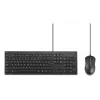 Kensington K75452BE, ενσύρματο, USB, μεμβράνης, AZERTY, μαύρο, ποντίκι στη συσκευασία