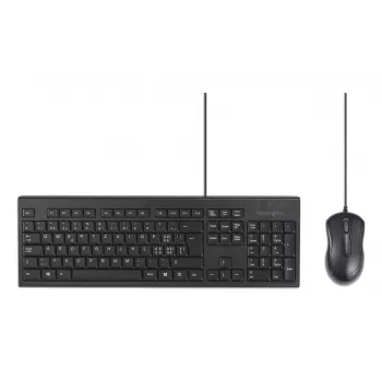Kensington K75452CH, ενσύρματο, USB, μεμβράνης, QWERTZ, μαύρο, ποντίκι στη συσκευασία