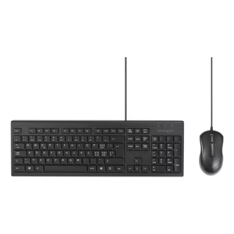 Kensington K75452CH, ενσύρματο, USB, μεμβράνης, QWERTZ, μαύρο, ποντίκι στη συσκευασία