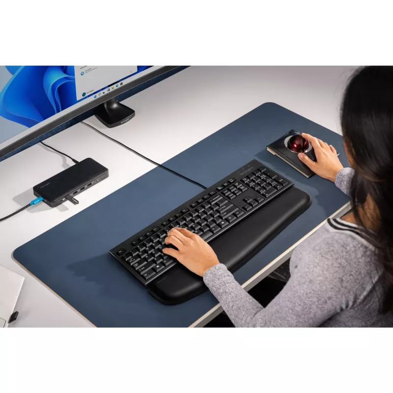 Kensington K63727BE, πλήρες μέγεθος (100%), ενσύρματο, USB, μεμβράνης, AZERTY, μαύρο