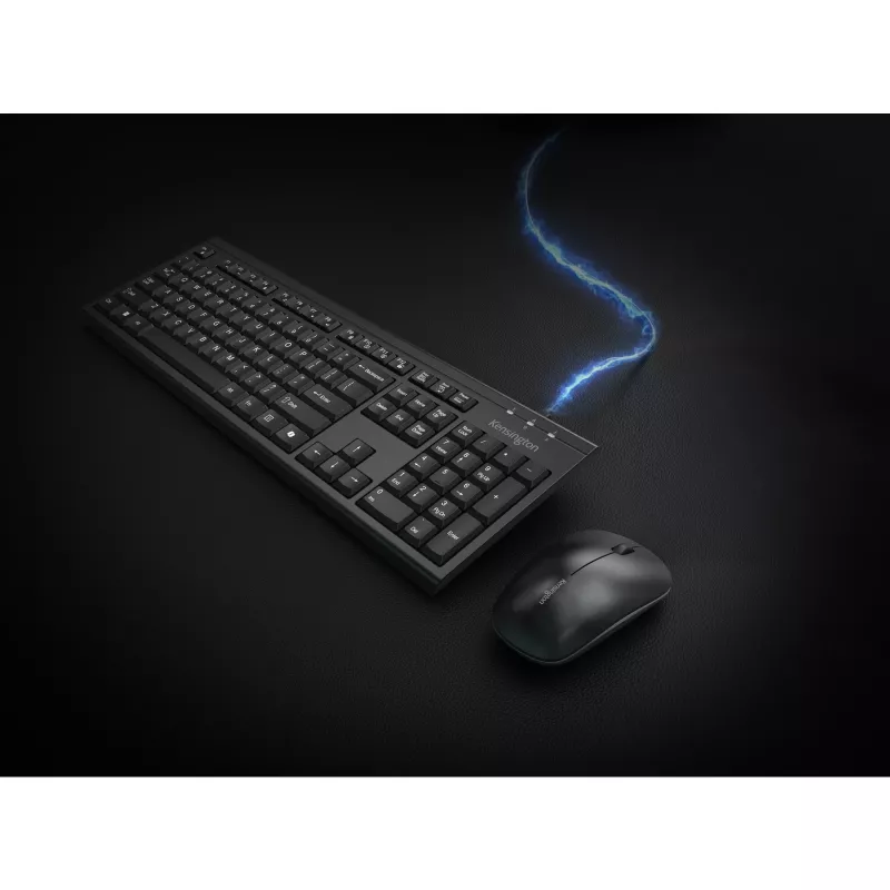 Kensington K75560BE, ασύρματο, RF Wireless + Bluetooth, μεμβράνης, AZERTY, μαύρο, ποντίκι στη συσκευασία