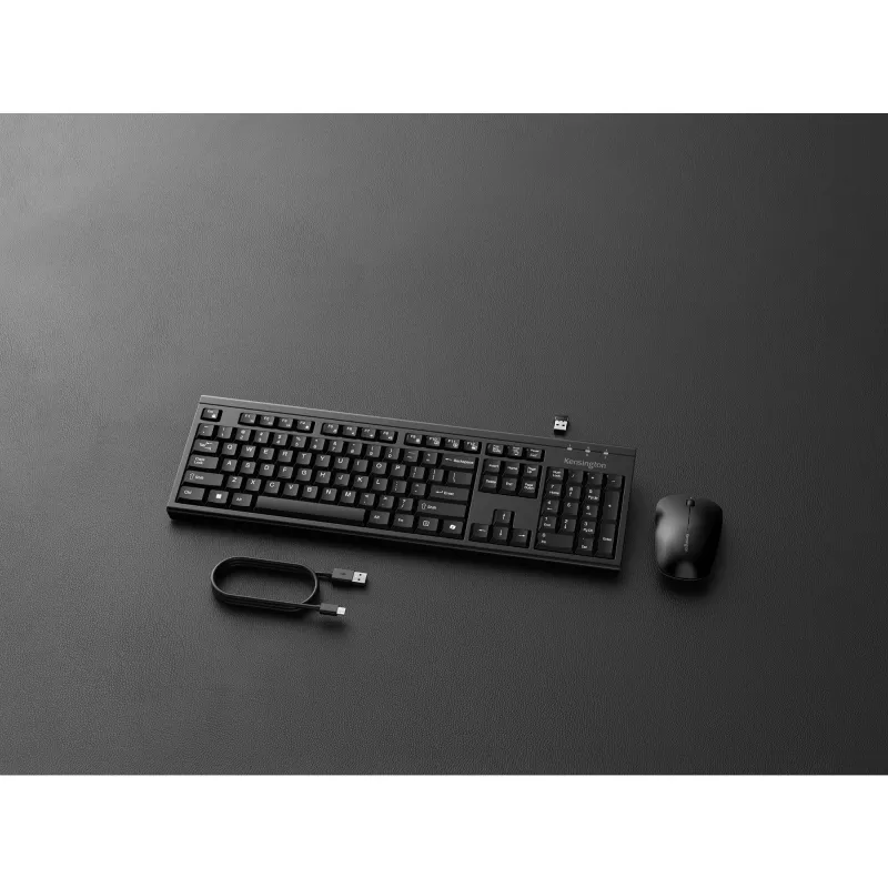 Kensington K75560BE, ασύρματο, RF Wireless + Bluetooth, μεμβράνης, AZERTY, μαύρο, ποντίκι στη συσκευασία