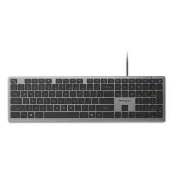 Kensington KB515 EQ USB-C/USB-A ενσύρματο πληκτρολόγιο, πλήρες μέγεθος (100%), ενσύρματο, USB, διακόπτες ψαλιδιού, QWERTY, γκρι