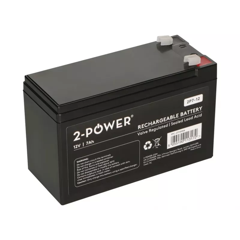 2-Power 2P7-12 μπαταρία UPS μπαταρία μολύβδου-οξέος (VRLA) 12 V 7 Ah