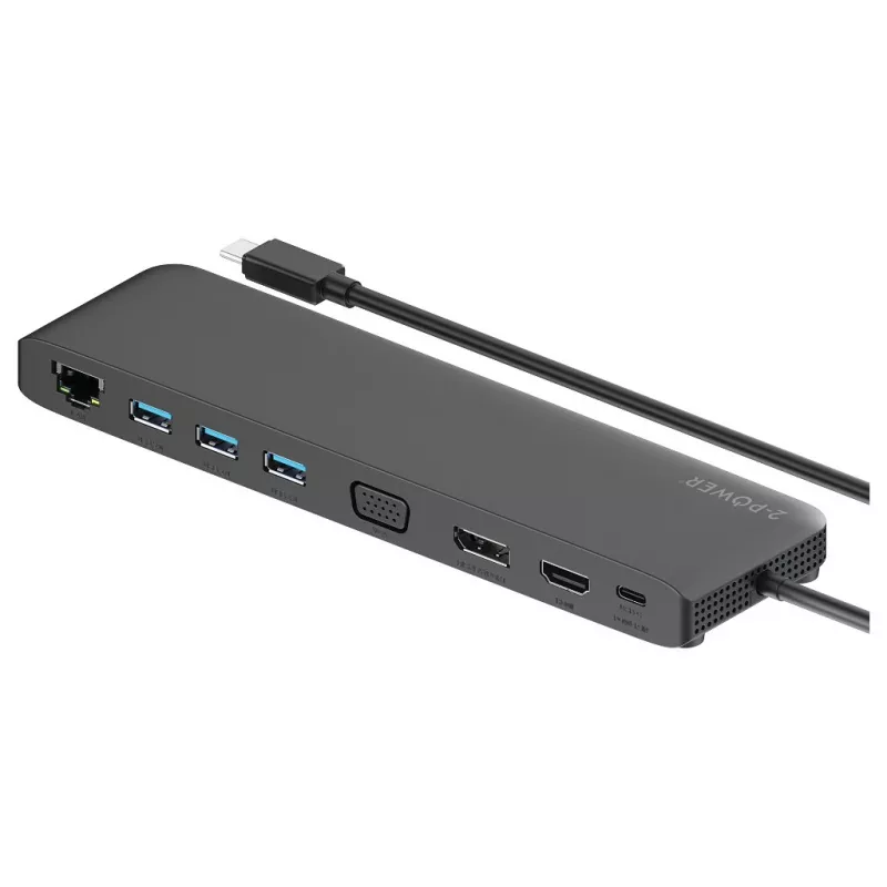 2-Power DOC0118A σταθμός σύνδεσης/port replicator laptop μαύρο