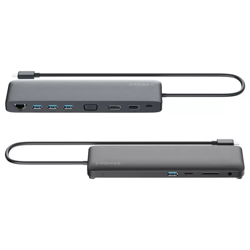 2-Power DOC0118A σταθμός σύνδεσης/port replicator laptop μαύρο