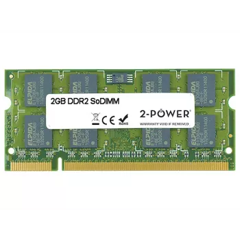 2-Power Μνήμη SoDIMM 2 GB MultiSpeed 533/667/800 MHz, 2 GB, 1 x 2 GB, DDR2, 800 MHz, 200-Pin-SO-DIMM, πράσινο