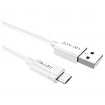 Duracell Sync/Charge Καλώδιο 1 Metre Λευκό, 1 m, USB-A, Micro-USB-A, 2.0, Λευκό