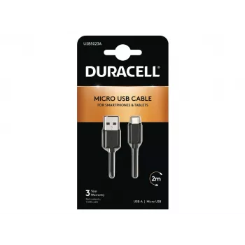 Duracell καλώδιο συγχρονισμού/φόρτισης 2 μέτρων μαύρο