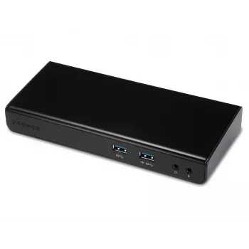 2-Power USB 3.0 Dual Display Docking Station, Docking, 3,5 mm, USB Type-A, USB Type-B, 10,100,1000 Mbit/s, μαύρο, 5 Gbit/s