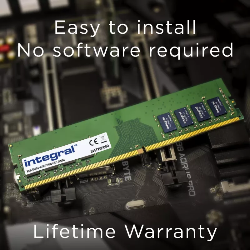 Integral 32GB Μονάδα RAM PC DDR4 3200MHZ PC4-25600 UNBUFFERED NON-ECC DIMM 1.2V 2GX8 CL22