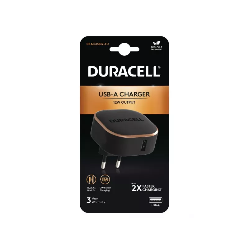 Duracell DRACUSB12-EU Φορητός φορτιστής Μαύρο