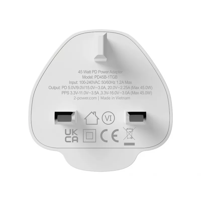2-Power 2PWC45W01G-UK Φορητός φορτιστής