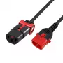 ACT Powercord C13 IEC Lock+ - C14 IEC Lock Dual Locking μαύρο 2 m, PC3603