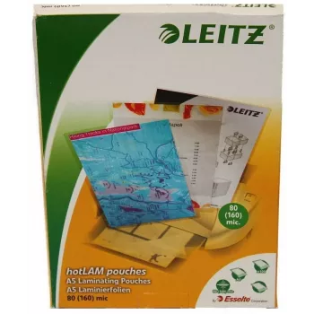 Leitz iLAM Premium γυαλιστερές μεμβράνες πλαστικοποίησης A5, 80 μικρόμετρα, συσκευασία 100 τεμ.