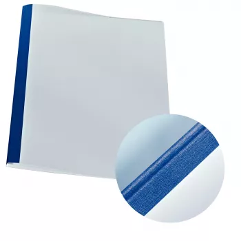 Leitz Εξώφυλλα βιβλιοδεσίας Thermo Λινό 3 mm, A4, Χαρτόνι, Μπλε, Διαφανές, 30 φύλλα, 240 g/m², 80 g/m²