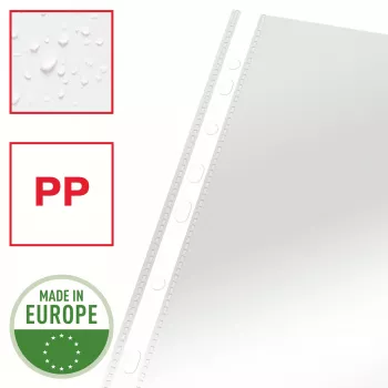 Esselte Θήκη Heavy Duty 105my A4, 210 x 297 mm (A4), Διαφανές, Πολυπροπυλένιο (PP), Πάνω, 0,105 mm, 230 mm