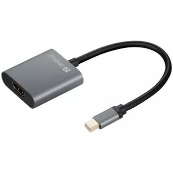 Sandberg προσαρμογέας MiniDP1.4>HDMI2.0 4K60, Mini DisplayPort, HDMI Type A (Standard), βύσμα αρσενικό, υποδοχή θηλυκή, 3840 x 2160 pixel, 6 Gbit/s