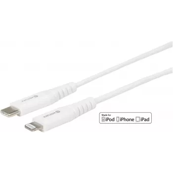 eSTUFF ES602101 Καλώδιο Lightning 1 m Λευκό