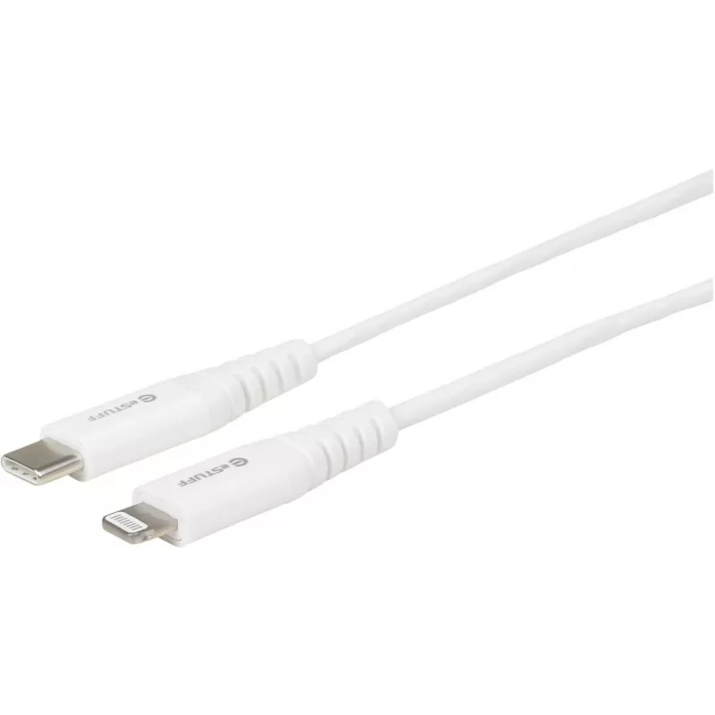 eSTUFF ES602101 Καλώδιο Lightning 1 m Λευκό