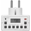 Έξυπνη πρίζα MicroConnect GRUTIMER3 — χρονοδιακόπτης εσωτερικού χώρου με LCD, 110×81×78 mm, λευκό