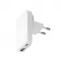 d bramante dbramante1928 Pro EU/US λεπτός φορτιστής — USB-C 20 W + USB-A 18 W, λευκό, AC για εσωτερικούς χώρους