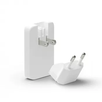 d bramante dbramante1928 Pro EU/US λεπτός φορτιστής — USB-C 20 W + USB-A 18 W, λευκό, AC για εσωτερικούς χώρους