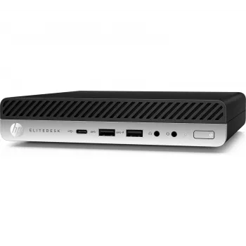 T1A HP EliteDesk 800 G4 Refurbished Intel® Core™ i5 i5-8500T 8 GB DDR4-SDRAM 256 GB SSD Windows 11 Pro Mini-PC μαύρο, ασημί