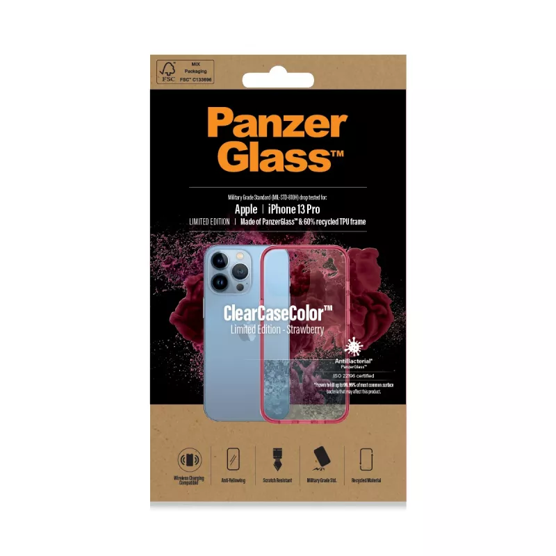 Θήκη ClearCaseColor Apple iPhone 13 Pro Strawberry PanzerGlass