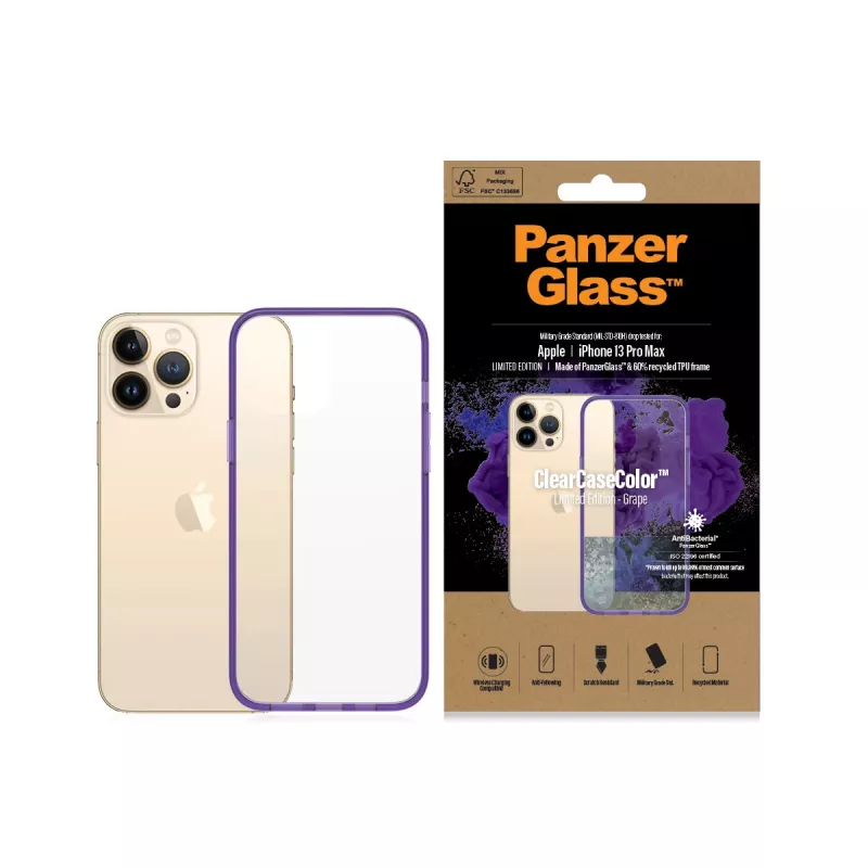 Κάλυμμα PanzerGlass ClearCaseColor iPhone 13 Pro Max Grape