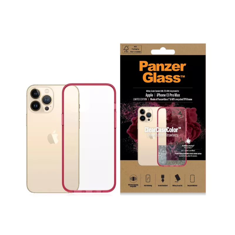 Θήκη ClearCaseColor Apple iPhone 13 Pro Max Strawberry PanzerGlass