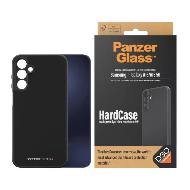 PanzerGlass® HardCase Μαύρη με D3O® Samsung Galaxy A15 | A15 5G