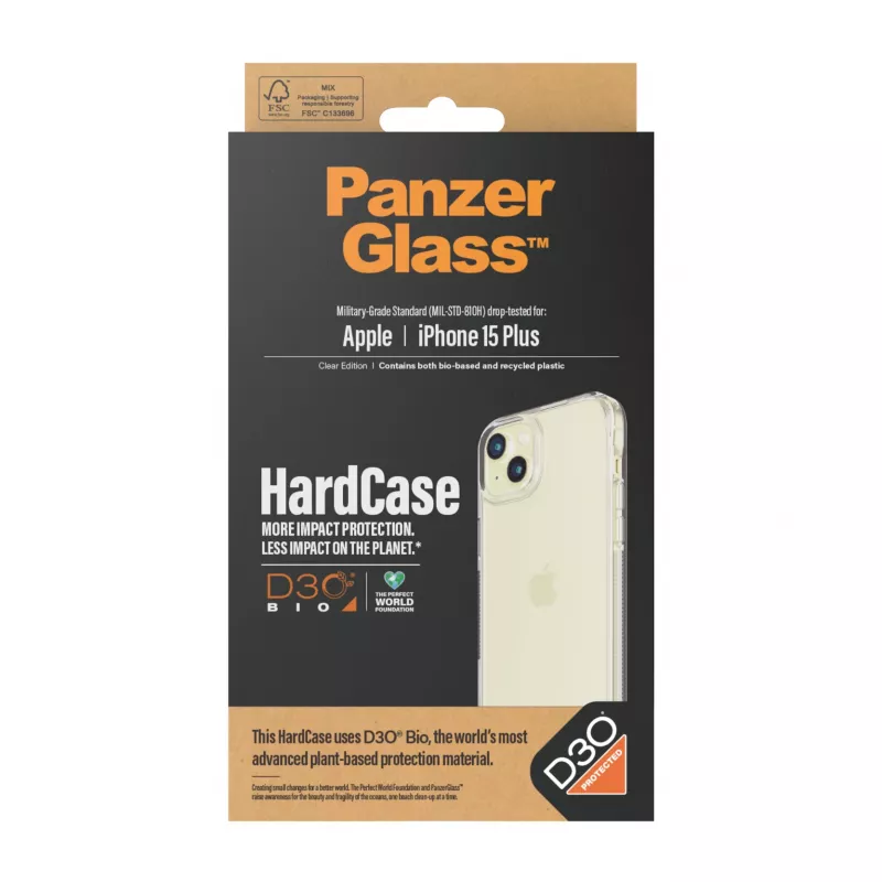 PanzerGlass ® HardCase Διάφανη με D3O® iPhone 15 Plus, Θήκη, Apple, Apple - iPhone 15 Plus, Διάφανη
