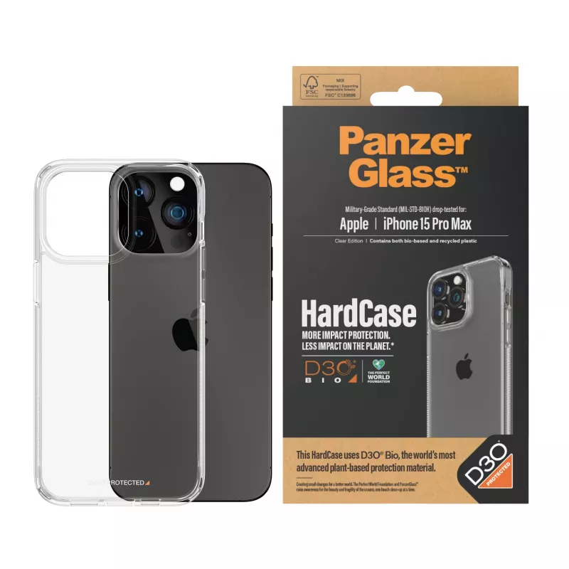 PanzerGlass® HardCase Διάφανη με D3O® iPhone 15 Pro Max