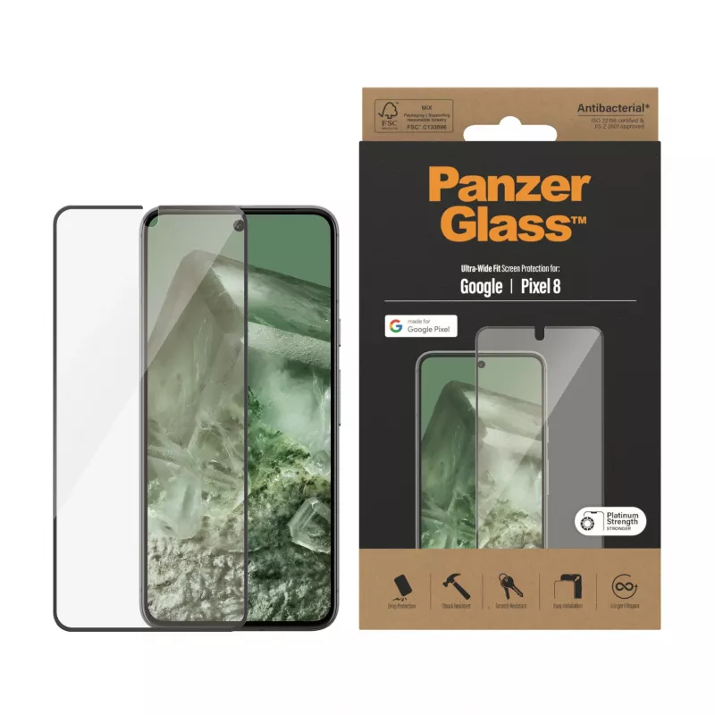 PanzerGlass® Προστασία οθόνης Google Pixel 8 | Ultra-Wide Fit