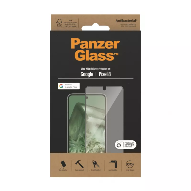 PanzerGlass® Προστασία οθόνης Google Pixel 8 | Ultra-Wide Fit