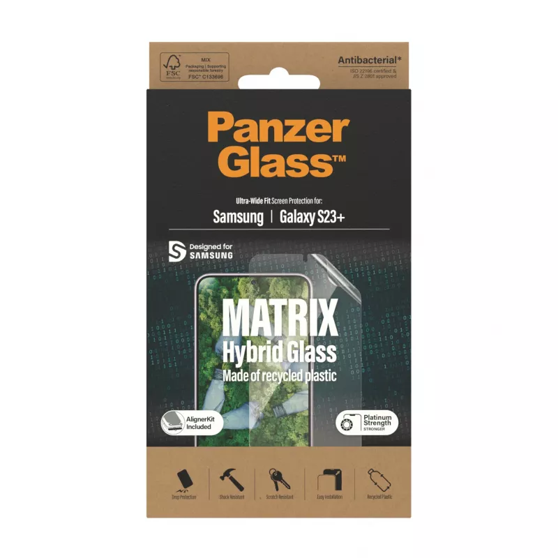 PanzerGlass ® ECO MATRIX Screen Protector Samsung Galaxy S23+ | Ultra-Wide Fit με AlignerKit