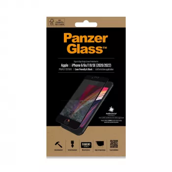 PanzerGlass ® Μεμβράνη προστασίας από αδιάκριτα βλέμματα iPhone SE (2020/2022) | 8 | 7 | 6 | 6s | Edge-to-Edge